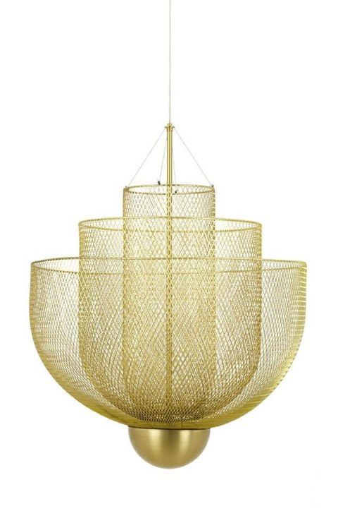 King Home Lampa wisząca ILLUSION L 60 złota - LED, metal King Home Lampa wisząca ILLUSION L 60 złota - LED, metal