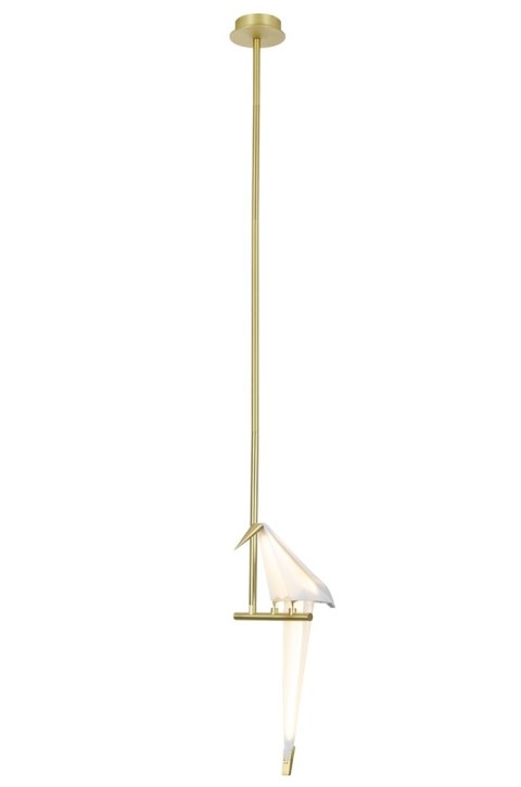 King Home Lampa wisząca LORO 1 złota - LED King Home Lampa wisząca LORO 1 złota - LED