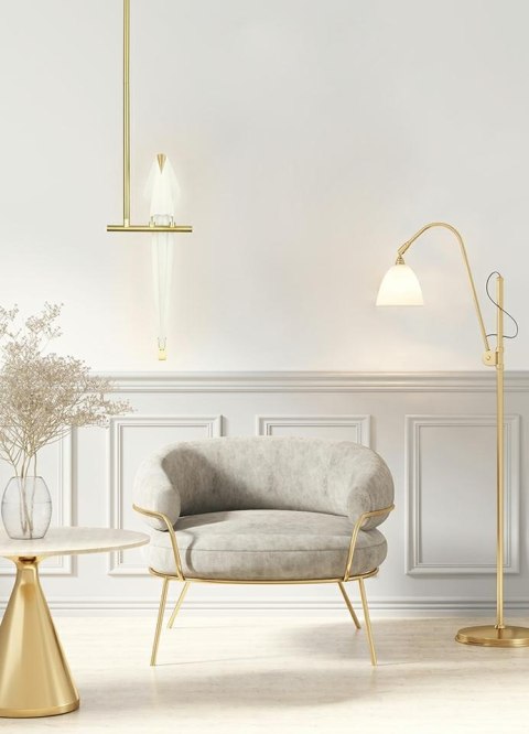 King Home Lampa wisząca LORO 1 złota - LED King Home Lampa wisząca LORO 1 złota - LED