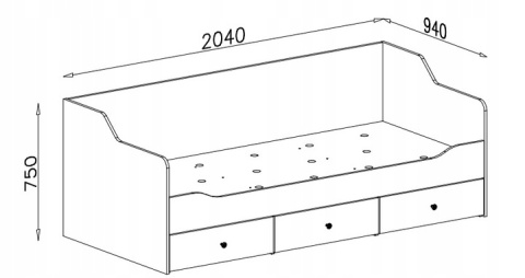 ŁÓŻKO MŁODZIEŻOWE Z SZUFLADAMI BERGEN System BE13 - Biały Lux / Biały wysoki połysk laminat fronty pokryte akrylem 90x200 ŁÓŻKO MŁODZIEŻOWE Z SZUFLADAMI BERGEN System BE13 - Biały Lux / Biały wysoki połysk laminat fronty pokryte akrylem 90x200