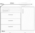 Meblar Komoda SANTIAGO System SN07 - Dąb Biszkoptowy uchwyty czarne Meble młodzieżowe drzwi szuflady półka Meblar Komoda SANTIAGO System SN07 - Dąb Biszkoptowy uchwyty czarne Meble młodzieżowe drzwi szuflady półka