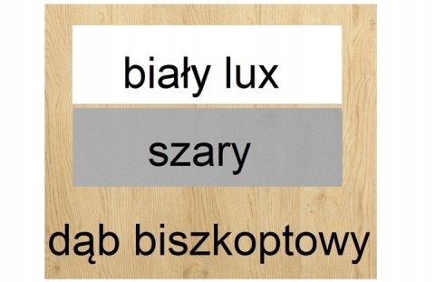 PÓŁKA Meblar PIXEL PX13 - Dąb biszkoptowy /Biały lux / Szary -młodzieżowa półka wisząca z płyty laminowanej do pokoju nastolatka PÓŁKA Meblar PIXEL PX13 - Dąb biszkoptowy /Biały lux / Szary -młodzieżowa półka wisząca z płyty laminowanej do pokoju nastolatka