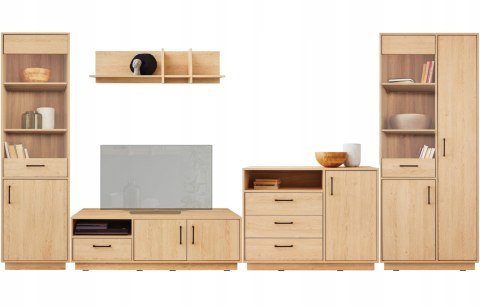 Meblar Półka wisząca SANTIAGO System SN11 - Dąb Biszkoptowy 150x25 Meble młodzieżowe do pokoju salonu Meblar Półka wisząca SANTIAGO System SN11 - Dąb Biszkoptowy 150x25 Meble młodzieżowe do pokoju salonu