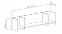 Meblar Półka wisząca SANTIAGO System SN11 - Dąb Biszkoptowy 150x25 Meble młodzieżowe do pokoju salonu