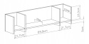 Meblar Półka wisząca SANTIAGO System SN11 - Dąb Biszkoptowy 150x25 Meble młodzieżowe do pokoju salonu