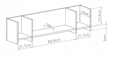 Meblar Półka wisząca SANTIAGO System SN11 - Dąb Biszkoptowy 150x25 Meble młodzieżowe do pokoju salonu Meblar Półka wisząca SANTIAGO System SN11 - Dąb Biszkoptowy 150x25 Meble młodzieżowe do pokoju salonu