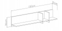 Meblar Półka wisząca z przegródkami SANTIAGO System SN12 - Dąb Biszkoptowy Meble młodzieżowe 150x25/30