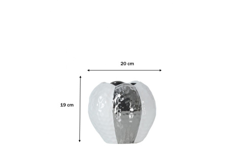 OUTLET Forte AZ-CE-C152 Wazon biało-srebrny OUTLET Forte AZ-CE-C152 Wazon biało-srebrny