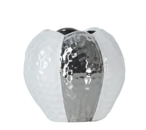 OUTLET Forte AZ-CE-C152 Wazon biało-srebrny OUTLET Forte AZ-CE-C152 Wazon biało-srebrny