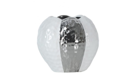 OUTLET Forte AZ-CE-C152 Wazon biało-srebrny OUTLET Forte AZ-CE-C152 Wazon biało-srebrny