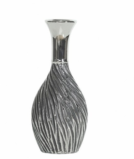 OUTLET Forte AZ-CE-C56 Wazon srebrno-czarny OUTLET Forte AZ-CE-C56 Wazon srebrno-czarny