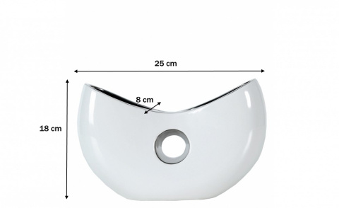 OUTLET Forte AZ-CE-C81 Wazon biało-srebrny OUTLET Forte AZ-CE-C81 Wazon biało-srebrny