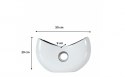 OUTLET Forte AZ-CE-C82 Wazon biało-srebrny OUTLET Forte AZ-CE-C82 Wazon biało-srebrny