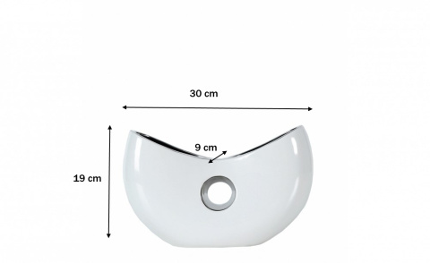 OUTLET Forte AZ-CE-C82 Wazon biało-srebrny OUTLET Forte AZ-CE-C82 Wazon biało-srebrny