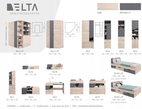 REGAŁ NA KSIĄŻKI ZABAWKI BIBELOTY MEBLAR DELTA System DL5 -DĄB /ANTRACYT PŁYTA LAMINOWANA do salonu pokoju młodzieżowego dziecka REGAŁ NA KSIĄŻKI ZABAWKI BIBELOTY MEBLAR DELTA System DL5 -DĄB /ANTRACYT PŁYTA LAMINOWANA do salonu pokoju młodzieżowego dziecka