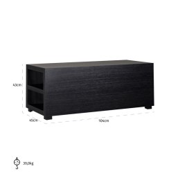 Richmond Interiors RICHMOND stolik do sofy OAKURA czarny