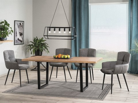 SIGNAL STÓŁ VITO DĄB ARTISAN/CZARNY 140(180)X85 MDF + OKLEINA PODSTAWA METAL PROSTOKĄTNY ROZKŁADANY DO JADALNI KUCHNI SIGNAL STÓŁ VITO DĄB ARTISAN/CZARNY 140(180)X85 MDF + OKLEINA PODSTAWA METAL PROSTOKĄTNY ROZKŁADANY DO JADALNI KUCHNI