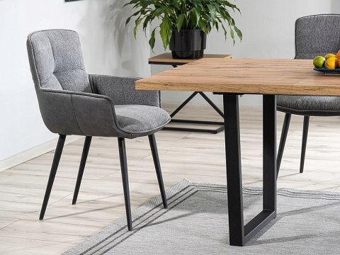 SIGNAL STÓŁ VITO DĄB ARTISAN/CZARNY 140(180)X85 MDF + OKLEINA PODSTAWA METAL PROSTOKĄTNY ROZKŁADANY DO JADALNI KUCHNI SIGNAL STÓŁ VITO DĄB ARTISAN/CZARNY 140(180)X85 MDF + OKLEINA PODSTAWA METAL PROSTOKĄTNY ROZKŁADANY DO JADALNI KUCHNI