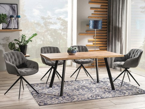 SIGNAL STÓŁ BRICK DĄB ARTISAN / CZARNY 120(160)X80 BLAT OKLEINOWANA PŁYTA MDF PODSTAWA METAL PROSTOKĄTNY ROZKŁADANY DO JADALNI SIGNAL STÓŁ BRICK DĄB ARTISAN / CZARNY 120(160)X80 BLAT OKLEINOWANA PŁYTA MDF PODSTAWA METAL PROSTOKĄTNY ROZKŁADANY DO JADALNI