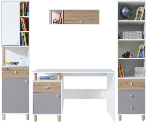 SZAFKA RTV KOMODA NISKA Meblar FARO System FR8 - Biały Lux / Dąb Artisan / Szary SZAFKA RTV KOMODA NISKA Meblar FARO System FR8 - Biały Lux / Dąb Artisan / Szary