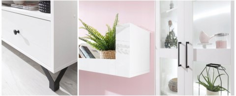 BIURKO MŁODZIEŻOWE MEBLAR Bergen System BE9 - Biały Lux / Biały wysoki połysk płyta laminowana z szufladą i szafką BIURKO MŁODZIEŻOWE MEBLAR Bergen System BE9 - Biały Lux / Biały wysoki połysk płyta laminowana z szufladą i szafką