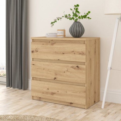 Forte CHELSEA CHLK23-D78 Komoda 3 szuflady Dąb Artisan Forte CHELSEA CHLK23-D78 Komoda 3 szuflady Dąb Artisan