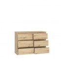 Forte CHELSEA CHLK24-D78 Komoda 6 szuflad Dąb Artisan Forte CHELSEA CHLK24-D78 Komoda 6 szuflad Dąb Artisan