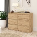 Forte CHELSEA CHLK24-D78 Komoda 6 szuflad Dąb Artisan Forte CHELSEA CHLK24-D78 Komoda 6 szuflad Dąb Artisan