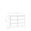 Forte CHELSEA CHLK24-D78 Komoda 6 szuflad Dąb Artisan Forte CHELSEA CHLK24-D78 Komoda 6 szuflad Dąb Artisan