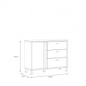 Forte HAYATO Sleeping HYTK221-M215 Komoda Czarny / Świerk alpejski Forte HAYATO Sleeping HYTK221-M215 Komoda Czarny / Świerk alpejski