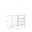 Forte HAYATO Sleeping HYTK221-M215 Komoda Czarny / Świerk alpejski