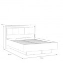 Forte HAYATO Sleeping HYTL1142B-M215 Stelaż łóżka 140x200 z podnoszonym wkładem i oświetleniem Czarny / Świerk alpejski Forte HAYATO Sleeping HYTL1142B-M215 Stelaż łóżka 140x200 z podnoszonym wkładem i oświetleniem Czarny / Świerk alpejski