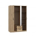 Forte NIKO NIKS82-D78 Szafa ubraniowa 3-drzwiowa, Dąb Artisan, lustro, 2 szuflady, 4 półki Forte NIKO NIKS82-D78 Szafa ubraniowa 3-drzwiowa, Dąb Artisan, lustro, 2 szuflady, 4 półki