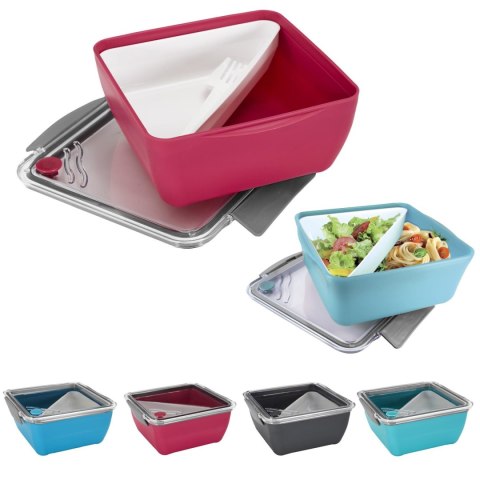 Intesi Lunch box Divided z widelcem 2,6l niebieski ciemny Intesi Lunch box Divided z widelcem 2,6l niebieski ciemny