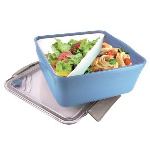 Intesi Lunch box Divided z widelcem 2,6l niebieski ciemny Intesi Lunch box Divided z widelcem 2,6l niebieski ciemny
