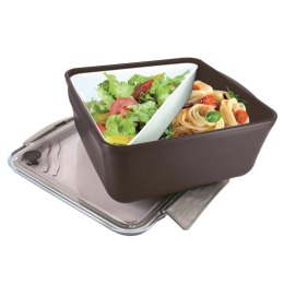 Intesi Lunch box Divided z widelcem 2,6l szary