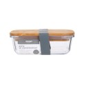 Intesi Lunch box szklany z bambusową przykrywką i sztućcami Intesi Lunch box szklany z bambusową przykrywką i sztućcami
