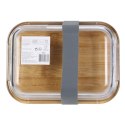 Intesi Lunch box szklany z bambusową przykrywką i sztućcami Intesi Lunch box szklany z bambusową przykrywką i sztućcami