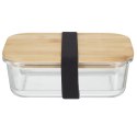 Intesi Lunch box szklany z bambusową przykrywką i sztućcami Intesi Lunch box szklany z bambusową przykrywką i sztućcami