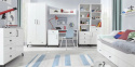 ŁAWA Z PÓŁKĄ STOLIK MEBLAR Bergen System BE10 - Biały Lux / Biały wysoki połysk PŁYTA LAMINOWANA DO SALONU POKOJU DLA DZIECKA ŁAWA Z PÓŁKĄ STOLIK MEBLAR Bergen System BE10 - Biały Lux / Biały wysoki połysk PŁYTA LAMINOWANA DO SALONU POKOJU DLA DZIECKA