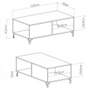 ŁAWA Z PÓŁKĄ STOLIK MEBLAR Bergen System BE10 - Biały Lux / Biały wysoki połysk PŁYTA LAMINOWANA DO SALONU POKOJU DLA DZIECKA ŁAWA Z PÓŁKĄ STOLIK MEBLAR Bergen System BE10 - Biały Lux / Biały wysoki połysk PŁYTA LAMINOWANA DO SALONU POKOJU DLA DZIECKA