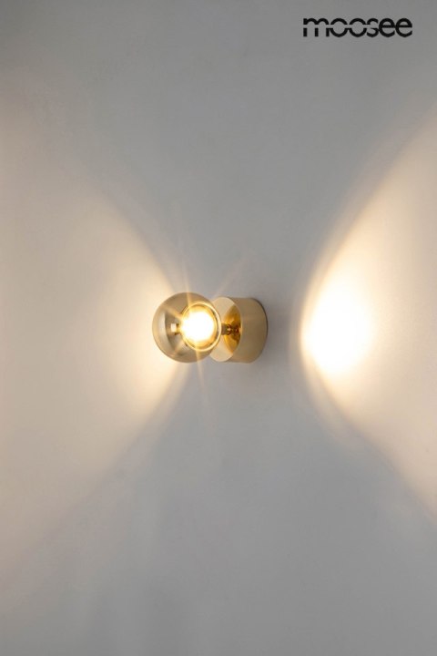 LAMPA ŚCIENNA LED KINKIET EOS ZŁOTA STAL SZKŁO Moosee MOOSEE REGULACJA KLOSZA FUNKCJA ŚCIEMNIANIA LAMPA ŚCIENNA LED KINKIET EOS ZŁOTA STAL SZKŁO Moosee MOOSEE REGULACJA KLOSZA FUNKCJA ŚCIEMNIANIA