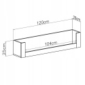 PÓŁKA WISZĄCA MŁODZIEŻOWA MEBLAR Bergen System BE12 - Biały Lux / Biały wysoki połysk płłyta laminowana nad łóżko komodę PÓŁKA WISZĄCA MŁODZIEŻOWA MEBLAR Bergen System BE12 - Biały Lux / Biały wysoki połysk płłyta laminowana nad łóżko komodę