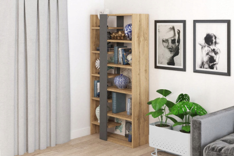 REGAŁ DĄB WOTAN / ANTRACYT PŁYTA LAMINOWANA 165X80 COMBO SIGNAL NA KSIĄŻKI ZABAWKI BIBELOTY DO SALONU DO POKOJU MŁODZIEŻOWEGO REGAŁ DĄB WOTAN / ANTRACYT PŁYTA LAMINOWANA 165X80 COMBO SIGNAL NA KSIĄŻKI ZABAWKI BIBELOTY DO SALONU DO POKOJU MŁODZIEŻOWEGO