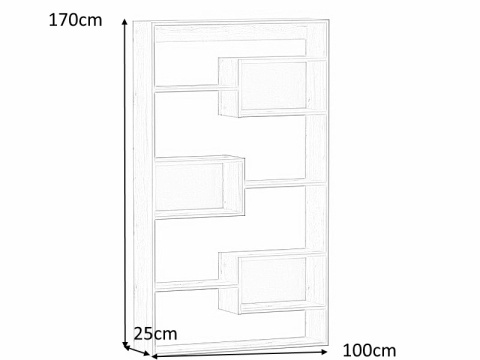 REGAŁ MATRIX DĄB WOTAN / ANTRACYT 170X100 SIGNAL REGAŁ MATRIX DĄB WOTAN / ANTRACYT 170X100 SIGNAL