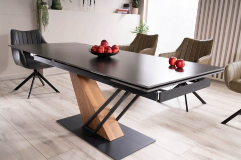 STÓŁ PROSTOKĄTNY ROZKŁADANY CERAMIKA EFEKT MARMURU CZARNY / STELAŻ MDF + OKLEINA METAL CZARNY/JESION 180(240)X90 GENESIS SIGNAL STÓŁ PROSTOKĄTNY ROZKŁADANY CERAMIKA EFEKT MARMURU CZARNY / STELAŻ MDF + OKLEINA METAL CZARNY/JESION 180(240)X90 GENESIS SIGNAL