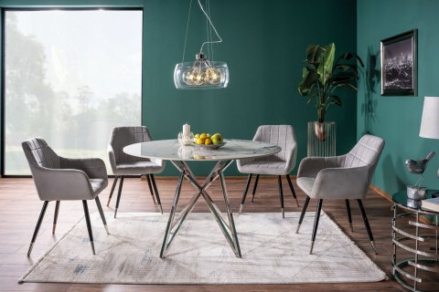STÓŁ OKRĄGŁY MURANO CERAMIKA EFEKT MARMURU BIAŁY / PODSTAWA METAL CHROMOWANY FI120 SIGNAL DO SALONU JADALNI LOKALU STÓŁ OKRĄGŁY MURANO CERAMIKA EFEKT MARMURU BIAŁY / PODSTAWA METAL CHROMOWANY FI120 SIGNAL DO SALONU JADALNI LOKALU
