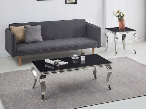 STÓŁ PRINCE BLAT SZKŁO HARTOWANE CZARNY / PODSTAWA METAL CHROM 180X90 SIGNAL PROSTOKĄTNY DO JADALNI SALONU STÓŁ PRINCE BLAT SZKŁO HARTOWANE CZARNY / PODSTAWA METAL CHROM 180X90 SIGNAL PROSTOKĄTNY DO JADALNI SALONU