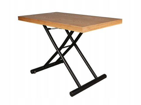 STÓŁ PROSTOKĄTNY ŁAWA MDF +OKLEINA JESION DĄB / CZARNY MAT STELAŻ METAL 110X60 GIOTTO SIGNAL PŁYNNA REGULACJA WYSOKOŚCI 11-76 cm STÓŁ PROSTOKĄTNY ŁAWA MDF +OKLEINA JESION DĄB / CZARNY MAT STELAŻ METAL 110X60 GIOTTO SIGNAL PŁYNNA REGULACJA WYSOKOŚCI 11-76 cm