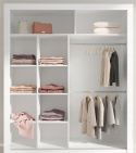 SZAFA DWUDRZWIOWA Z LUSTREM BIAŁY LUX / MARMUR BIANCO MEBLAR IN BOX INBX180 DRZWI PRZESUWNE DWA DRĄŻKI PÓŁKI PŁYTA LAMINOWANA SZAFA DWUDRZWIOWA Z LUSTREM BIAŁY LUX / MARMUR BIANCO MEBLAR IN BOX INBX180 DRZWI PRZESUWNE DWA DRĄŻKI PÓŁKI PŁYTA LAMINOWANA